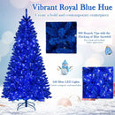 Pre-Lit Artificial Christmas Tree with 340 Blue LED Lights and 3 Modes-7 ft by LJGDeals