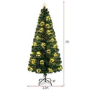 Pre-Lit Artificial Xmas Tree with Top Star and Branch Tips by LJGDeals