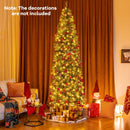 Pre-Lit Blue Artificial Christmas Tree Slim with 9 Lighting Modes by DirectDeals