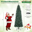 Pre-Lit Blue Artificial Christmas Tree Slim with 9 Lighting Modes by DirectDeals