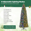 Pre-Lit Blue Artificial Christmas Tree Slim with 9 Lighting Modes by DirectDeals