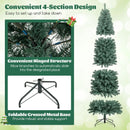Pre-Lit Blue Artificial Christmas Tree Slim with 9 Lighting Modes by DirectDeals