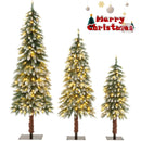 Pre-Lit Christmas Tree Set of 3 - Snowy and Slim by LJGDeals