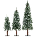 Pre-Lit Christmas Tree Set of 3 - Snowy and Slim by LJGDeals