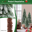 Pre-Lit Christmas Tree Set of 3 - Snowy and Slim by DirectDeals