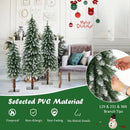 Pre-Lit Christmas Tree Set of 3 - Snowy and Slim by DirectDeals