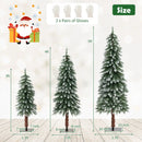 Pre-Lit Christmas Tree Set of 3 - Snowy and Slim by DirectDeals