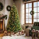 6-8 Ft Pre-Lit Artificial Christmas Tree with Remote Control by LJGDeals