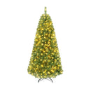6-8 Ft Pre-Lit Artificial Christmas Tree with Remote Control by DirectDeals