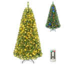 6-8 Ft Pre-Lit Artificial Christmas Tree with Remote Control by LJGDeals