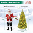 6-8 Ft Pre-Lit Artificial Christmas Tree with Remote Control by LJGDeals