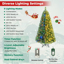 6-8 Ft Pre-Lit Artificial Christmas Tree with Remote Control by LJGDeals