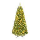 6-8 Ft Pre-Lit Artificial Christmas Tree with Remote Control by LJGDeals