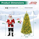 6-8 Ft Pre-Lit Artificial Christmas Tree with Remote Control by LJGDeals