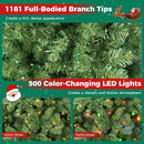 6-8 Ft Pre-Lit Artificial Christmas Tree with Remote Control by LJGDeals