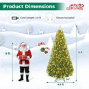 6-8 Ft Pre-Lit Artificial Christmas Tree with Remote Control by DirectDeals