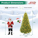 6-8 Ft Pre-Lit Artificial Christmas Tree with Remote Control by LJGDeals
