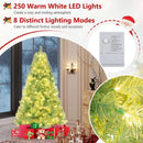 Pre-Lit Tinsel Christmas Tree Artificial Xmas Tree Home Office Party Seasonal Holiday Decoration by LJGDeals