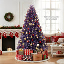 Pre-Lit Tinsel Christmas Tree Artificial Xmas Tree with Lush Branch Tips and Warm White LED Lights by LJGDeals