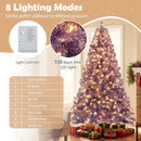 Pre-Lit Tinsel Christmas Tree Artificial Xmas Tree with Lush Branch Tips and Warm White LED Lights by LJGDeals