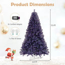 Pre-Lit Tinsel Christmas Tree Artificial Xmas Tree with Lush Branch Tips and Warm White LED Lights by LJGDeals