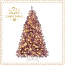 Pre-Lit Tinsel Christmas Tree Artificial Xmas Tree with Lush Branch Tips and Warm White LED Lights by LJGDeals