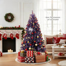 Pre-Lit Tinsel Christmas Tree Artificial Xmas Tree with Lush Branch Tips and Warm White LED Lights by LJGDeals