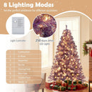 Pre-Lit Tinsel Christmas Tree Artificial Xmas Tree with Lush Branch Tips and Warm White LED Lights by LJGDeals