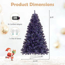 Pre-Lit Tinsel Christmas Tree Artificial Xmas Tree with Lush Branch Tips and Warm White LED Lights by LJGDeals