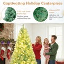 Pre-Lit Tinsel Christmas Tree Artificial Xmas Tree Home Office Party Seasonal Holiday Decoration by LJGDeals