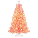 Pre-Lit Tinsel Christmas Tree Artificial Xmas Tree with Lush Branch Tips Holiday Decoration by LJGDeals