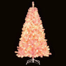 Pre-Lit Tinsel Christmas Tree Artificial Xmas Tree with Lush Branch Tips Holiday Decoration by LJGDeals