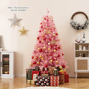 Pre-Lit Tinsel Christmas Tree Artificial Xmas Tree with Lush Branch Tips Holiday Decoration by LJGDeals