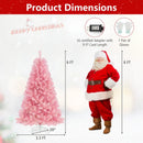 Pre-Lit Tinsel Christmas Tree Artificial Xmas Tree with Lush Branch Tips Holiday Decoration by LJGDeals