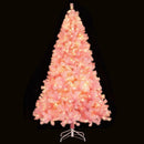 Pre-Lit Tinsel Christmas Tree Artificial Xmas Tree with Lush Branch Tips Holiday Decoration by LJGDeals