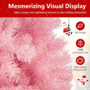 Pre-Lit Tinsel Christmas Tree Artificial Xmas Tree with Lush Branch Tips Holiday Decoration by LJGDeals