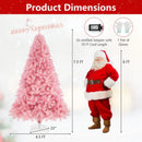 Pre-Lit Tinsel Christmas Tree Artificial Xmas Tree with Lush Branch Tips Holiday Decoration by LJGDeals