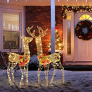 2 Pieces Lighted Reindeer Family with 200 LED Lights by LJGDeals