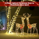 2 Pieces Lighted Reindeer Family with 200 LED Lights by LJGDeals