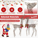 2 Pieces Lighted Reindeer Family with 200 LED Lights by LJGDeals