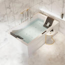 Premium 71 Inch Modern Acrylic Soaking Bathtub With Bubble Jets And LED Lighting (SAK26415)