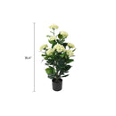 White Hydrangea Artificial Tree 35.4in – UV Resistant by Designer Plants USA