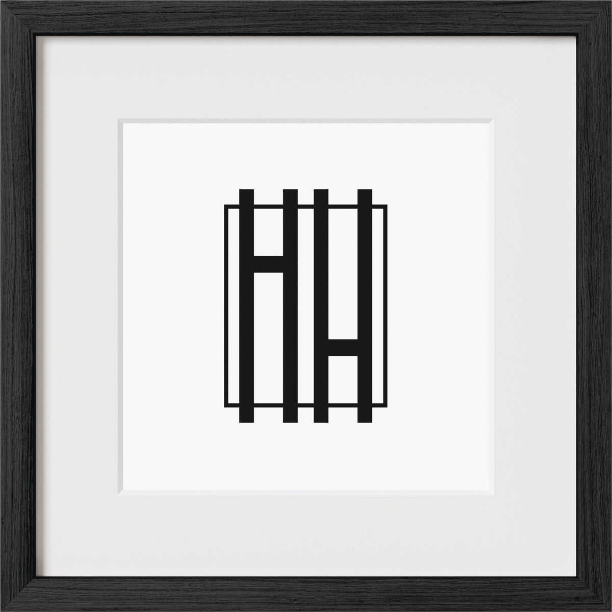 Black Oak Glass Square Picture Frame