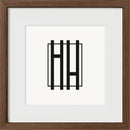 Walnut Oak Glass Square Picture Frame
