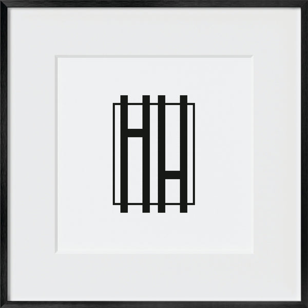 Black Metal Glass Square Picture Frame