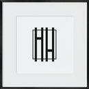 Black Metal Glass Square Picture Frame