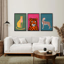 Cheetah Cat Prints Colorful Wall Art Decor by Wall Art Set