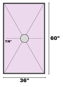 GURU W-S heavy duty shower tray four slopes for square drains