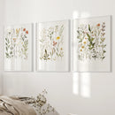 Watercolor Wildflower Floral Nursery Wall Art Set by Wall Art Set