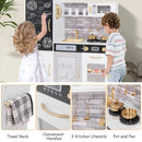 Pretend Play Kitchen with Utensils for Kids Aged 3+-White by LJGDeals
